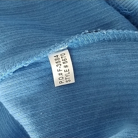 Pennant Blue MADISON Pullover Ribbed Sweatshirt M - Picture 8 of 9